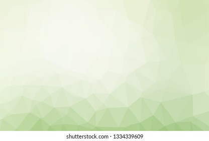 Light Green vector polygon abstract background. Shining illustration, which consist of triangles. Polygonal design for your web site.