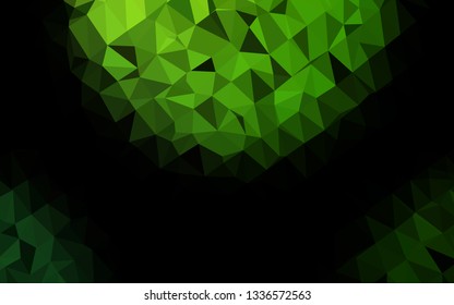 Light Green vector polygon abstract background. Modern geometrical abstract illustration with gradient. The best triangular design for your business.