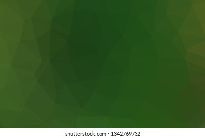 Light Green vector polygon abstract layout. Triangular geometric sample with gradient.  Brand new style for your business design.