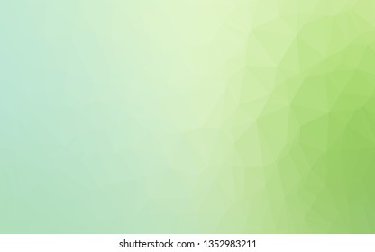 Light Green vector polygon abstract backdrop. Modern geometrical abstract illustration with gradient. Completely new template for your business design.