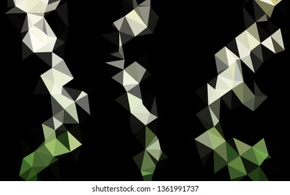 Light Green vector polygon abstract background. Creative illustration in halftone style with gradient. Textured pattern for background.