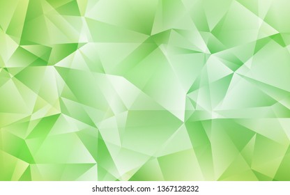 Light Green vector polygon abstract layout. A sample with polygonal shapes. New template for your brand book.