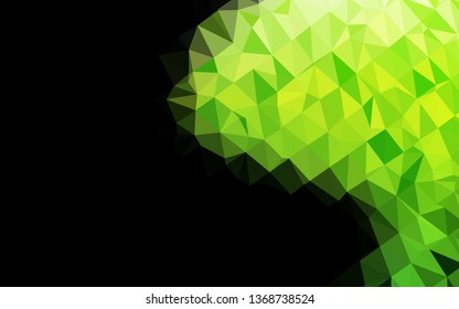 Light Green vector polygon abstract backdrop. Colorful illustration in Origami style with gradient.  Completely new template for your business design.