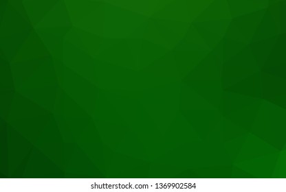 Light Green vector polygon abstract backdrop. A sample with polygonal shapes. The best triangular design for your business.