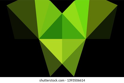 Light Green vector polygon abstract layout. Modern geometrical abstract illustration with gradient. The template can be used as a background for cell phones.