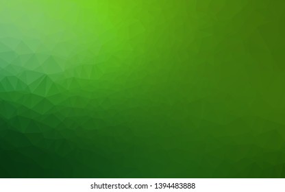 Light Green vector polygon abstract background. Triangular geometric sample with gradient.  Polygonal design for your web site.
