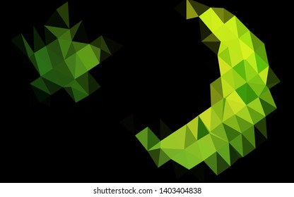 Light Green vector polygon abstract backdrop. An elegant bright illustration with gradient. The best triangular design for your business.