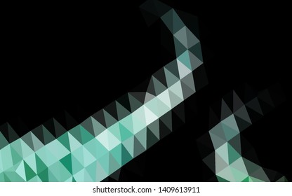 Light Green vector polygon abstract layout. Shining colored illustration in a Brand new style. Polygonal design for your web site.