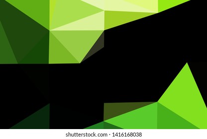 Light Green vector polygon abstract backdrop. Modern geometrical abstract illustration with gradient. Completely new design for your business.