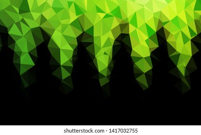 Light Green vector polygon abstract backdrop. Colorful abstract illustration with gradient. The best triangular design for your business.