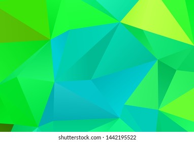 Light Green vector polygon abstract layout. A completely new color illustration in a polygonal style. Completely new template for your banner.