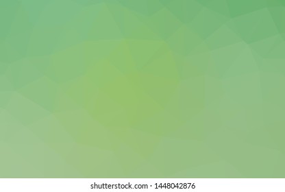 Light Green vector polygon abstract background. A vague abstract illustration with gradient. Textured pattern for background.