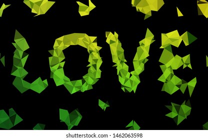 Light Green vector polygon abstract backdrop. Shining colored illustration in a Brand new style. Template for a cell phone background.