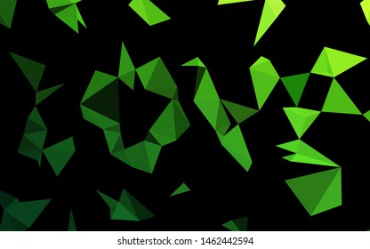 Light Green vector polygon abstract backdrop. Modern geometrical abstract illustration with gradient. Textured pattern for background.
