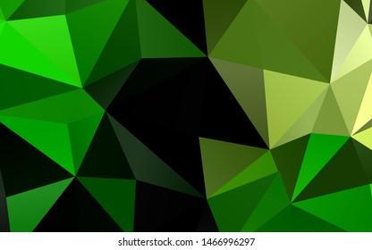 Light Green vector polygon abstract layout. Colorful abstract illustration with gradient. Template for a cell phone background.