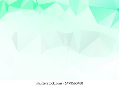 Light Green vector polygon abstract backdrop. Polygonal abstract vector with gradient. Textured pattern for your backgrounds