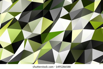 Light Green vector polygon abstract background. Shining colored illustration in a Brand new style. Polygonal design for your web site.