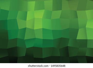 Light Green vector polygon abstract layout. Glitter abstract illustration with an elegant design. Triangular pattern for your business design.