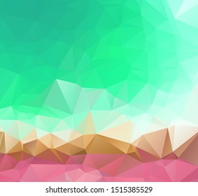 Light Green vector polygon abstract backdrop. Polygonal abstract vector with gradient. Textured pattern for your backgrounds