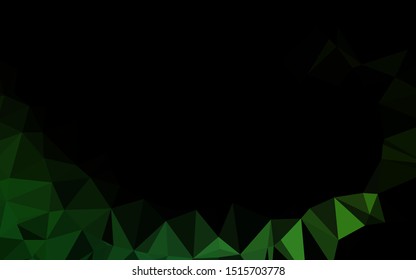 Light Green vector polygon abstract layout. Shining colored illustration in a Brand new style. Triangular pattern for your business design.