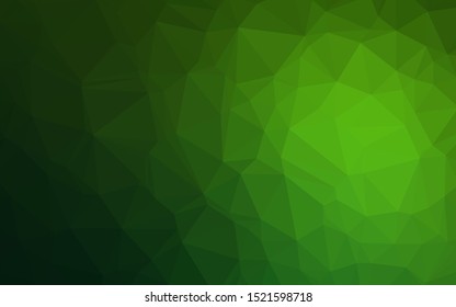 Light Green vector polygon abstract layout. Colorful abstract illustration with gradient. Triangular pattern for your business design.