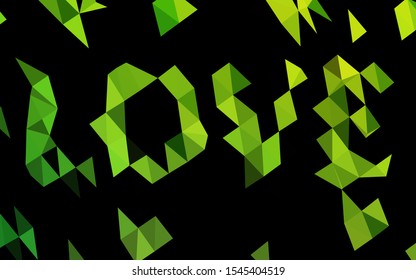 Light Green vector polygon abstract background. Shining illustration, which consist of triangles. Brand new design for your business.