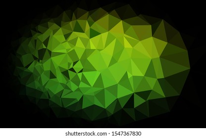 Light Green vector polygon abstract layout. Triangular geometric sample with gradient.  Template for a cell phone background.