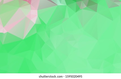 Light Green vector polygon abstract backdrop. Polygonal abstract vector with gradient. Textured pattern for your backgrounds