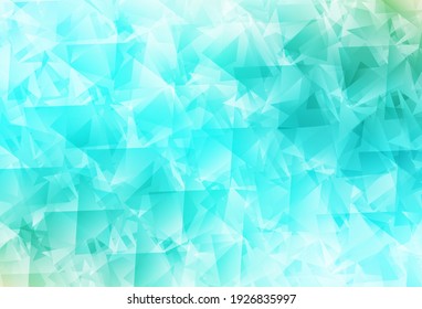 Light Green vector polygon abstract layout. Creative geometric illustration in Origami style with gradient. Triangular pattern for your design.