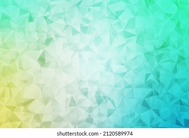 Light Green vector polygon abstract background. Triangular geometric sample with gradient.  New template for your brand book.