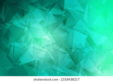 Light Green vector polygon abstract backdrop. A completely new color illustration in a polygonal style. Polygonal design for your web site.