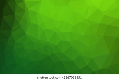 Light Green vector polygon abstract background. Modern geometrical abstract illustration with gradient. The best triangular design for your business.