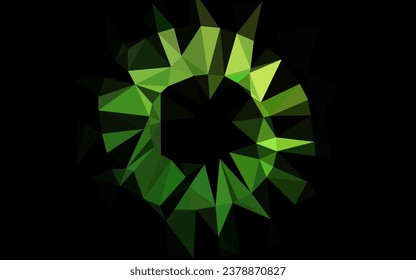 Light Green vector polygon abstract background. Triangular geometric sample with gradient.  Completely new design for your business.