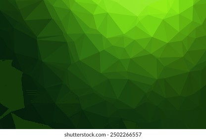 Light Green vector polygon abstract backdrop. A completely new color illustration in a vague style. Template for your brand book.