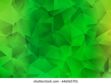 Light Green vector polygon abstract pattern. Creative illustration in halftone style with gradient. The textured pattern can be used for background.