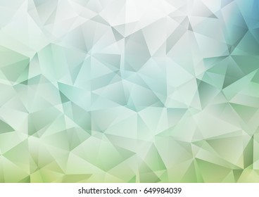 Light Green vector polygon abstract template. Geometric illustration in Origami style with gradient.  A completely new design for your business.