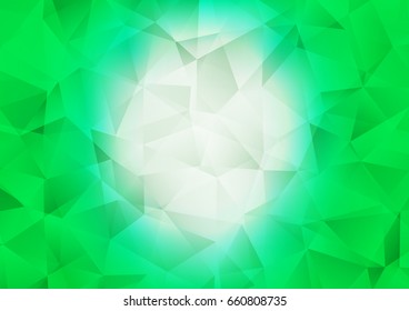 Light Green vector polygon abstract template. Colorful abstract illustration with gradient. The best triangular design for your business.