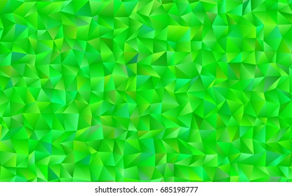 Light Green vector polygon abstract template. Shining illustration, which consist of triangles. The completely new template can be used for your brand book.
