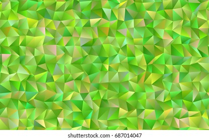 Light Green vector polygon abstract pattern. Glitter abstract illustration with an elegant design. A completely new template for your business design.