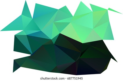 Light Green vector polygon abstract template. A vague abstract illustration with gradient. Brand-new style for your business design.