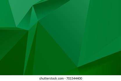 Light Green vector polygon abstract template. Colorful abstract illustration with gradient. A completely new design for your business.