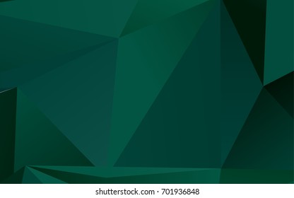 Light Green vector polygon abstract pattern. Creative geometric illustration in Origami style with gradient. The template can be used as a background for cell phones.