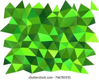 Light Green vector polygon abstract pattern. Shining illustration, which consist of triangles. The best triangular design for your business.