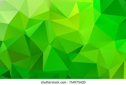 Light Green vector polygon abstract pattern. Glitter abstract illustration with an elegant design. A completely new design for your business.