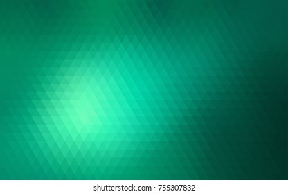Light Green vector polygon abstract pattern. Geometric illustration in Origami style with gradient.  A completely new design for your business.