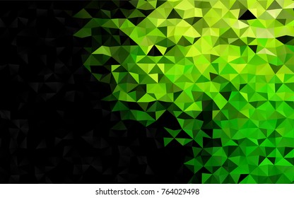 Light Green vector polygon abstract background. Modern geometrical abstract illustration with gradient. Brand-new design for your business.