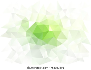 Light Green vector polygon abstract pattern. Brand-new colored illustration in blurry style with gradient. A completely new template for your business design.