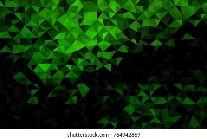 Light Green vector polygon abstract pattern. An elegant bright illustration with gradient. Triangular pattern for your business design.