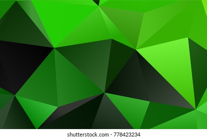 Light Green vector polygon abstract template. Shining colored illustration in a brand-new style. Brand-new style for your business design.