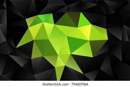 Light Green vector polygon abstract template. Colorful illustration in abstract style with gradient. Triangular pattern for your business design.